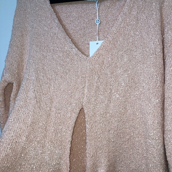 NWT Mon Renn Quartz Pink Cove Knit Jumper Oversized Wrap Sweater Size M - Picture 8 of 16